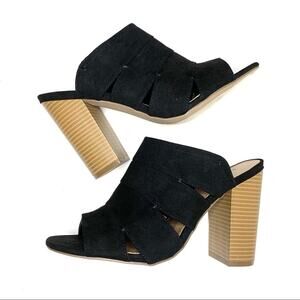 JustFab Black Slide Heels